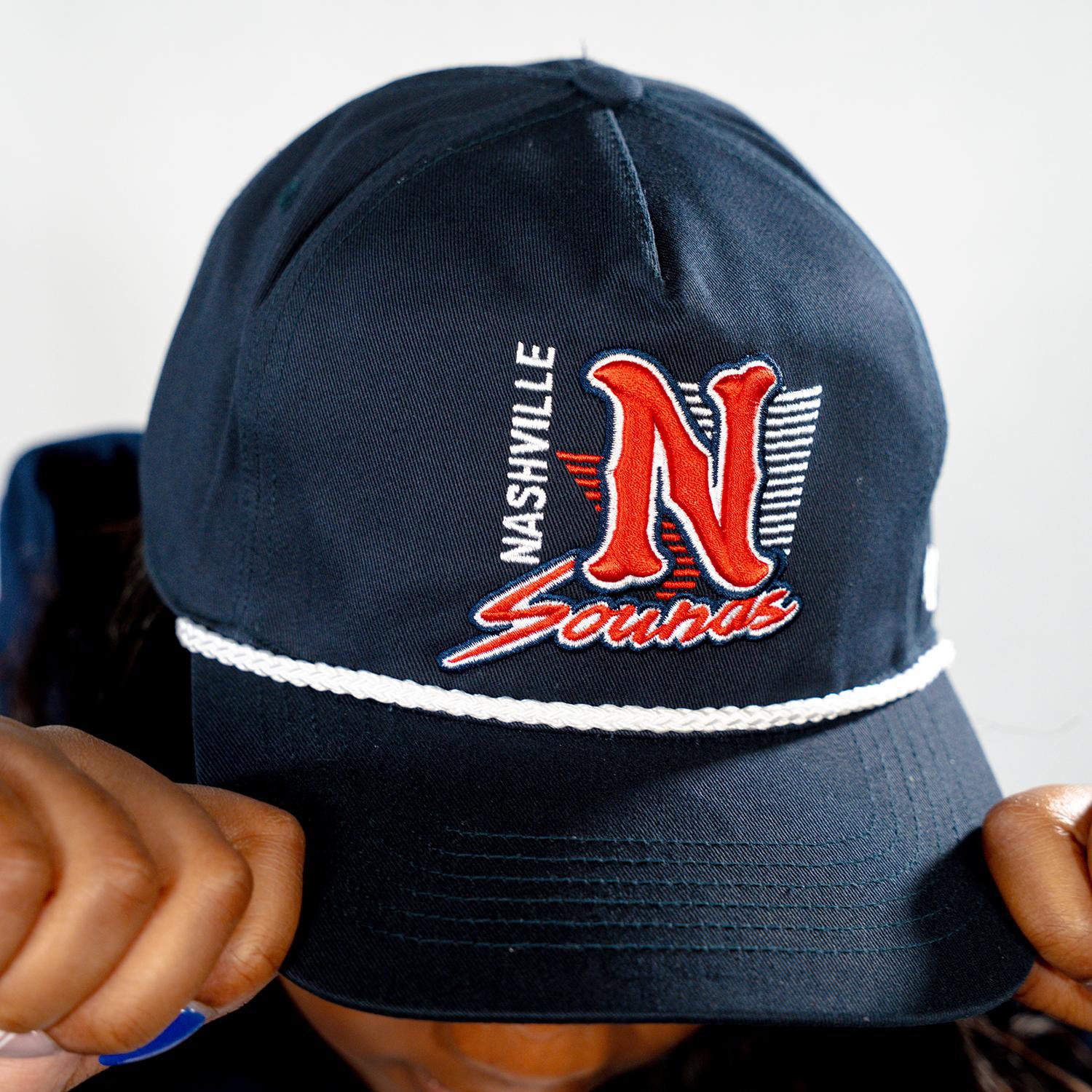 Nashville Sounds '47 Brand Kids Navy Splint Hitch Hat - Image 3